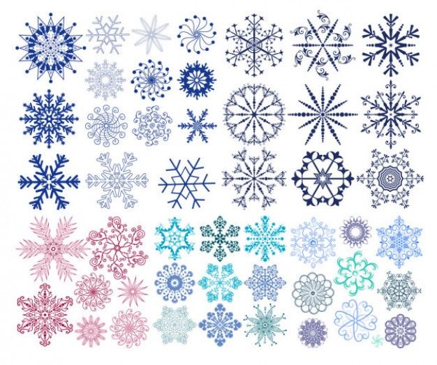 626x523 Una Variedad De Material De Copo De Nieve Vectoriales