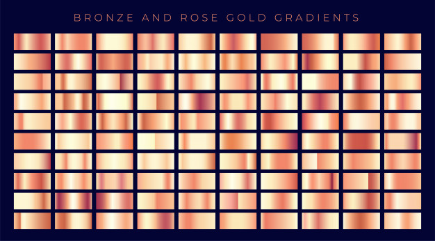 626x347 Huge Collection Of Rose Gold Or Copper Gradients Vector Free