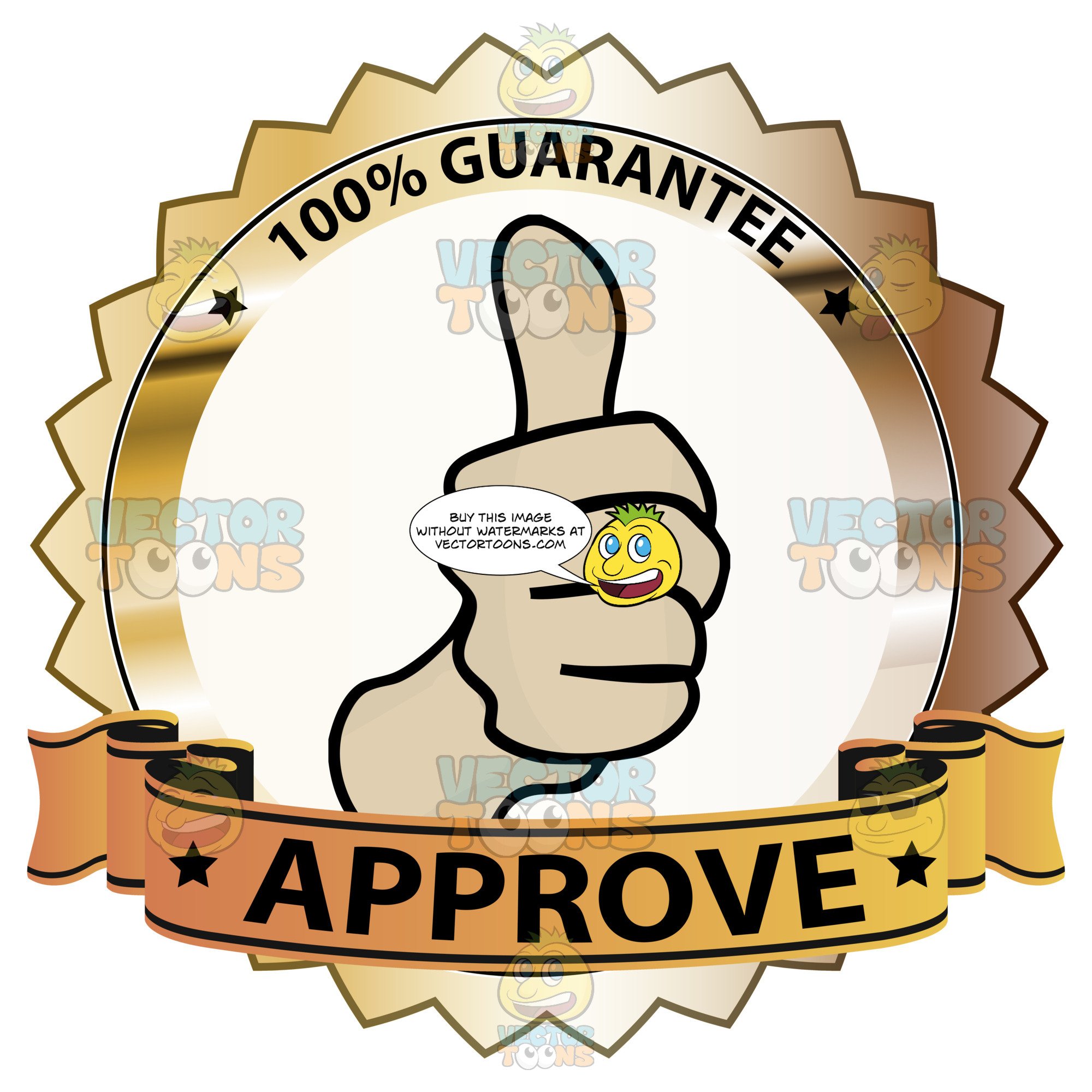 2000x2000 Thumbs Up Sign In Center Of Bronze Copper Metallic Badge