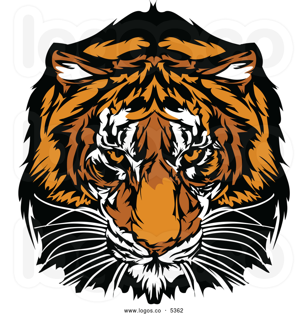 Royalty Free Vector Of A Logo Of A Tiger Staring 1024x1044 Royalty Free Vector Of A Logo Of A Tiger Staring