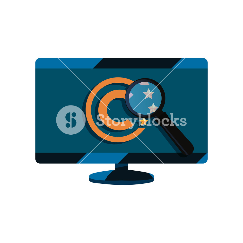 1000x1000 Computer Digital Protection Searching Copyright Symbol Vector