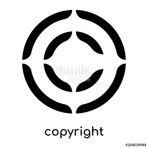 500x500 Copyright Symbol Isolated On White Background Black Vector Sign