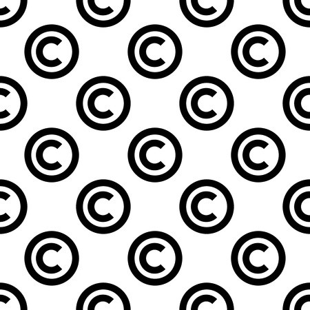 450x450 Copyright Icon Seamless Pattern, Copyright Letter C Symbol Vector