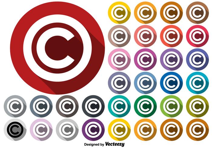 700x490 Vector Copyright Symbol Set