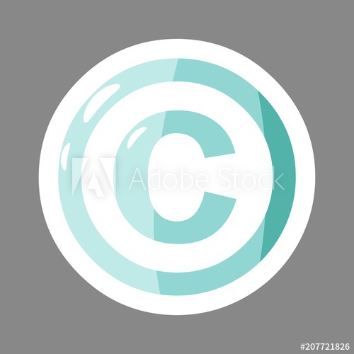 500x500 Vector Colored Sticker Icon Copyright Copyright Icon