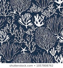 Seamless Hand Drawn Pattern With Coral Reef And Starfishes Vector 260x280 Seamless Hand Drawn Pattern With Coral Reef And Starfishes Vector