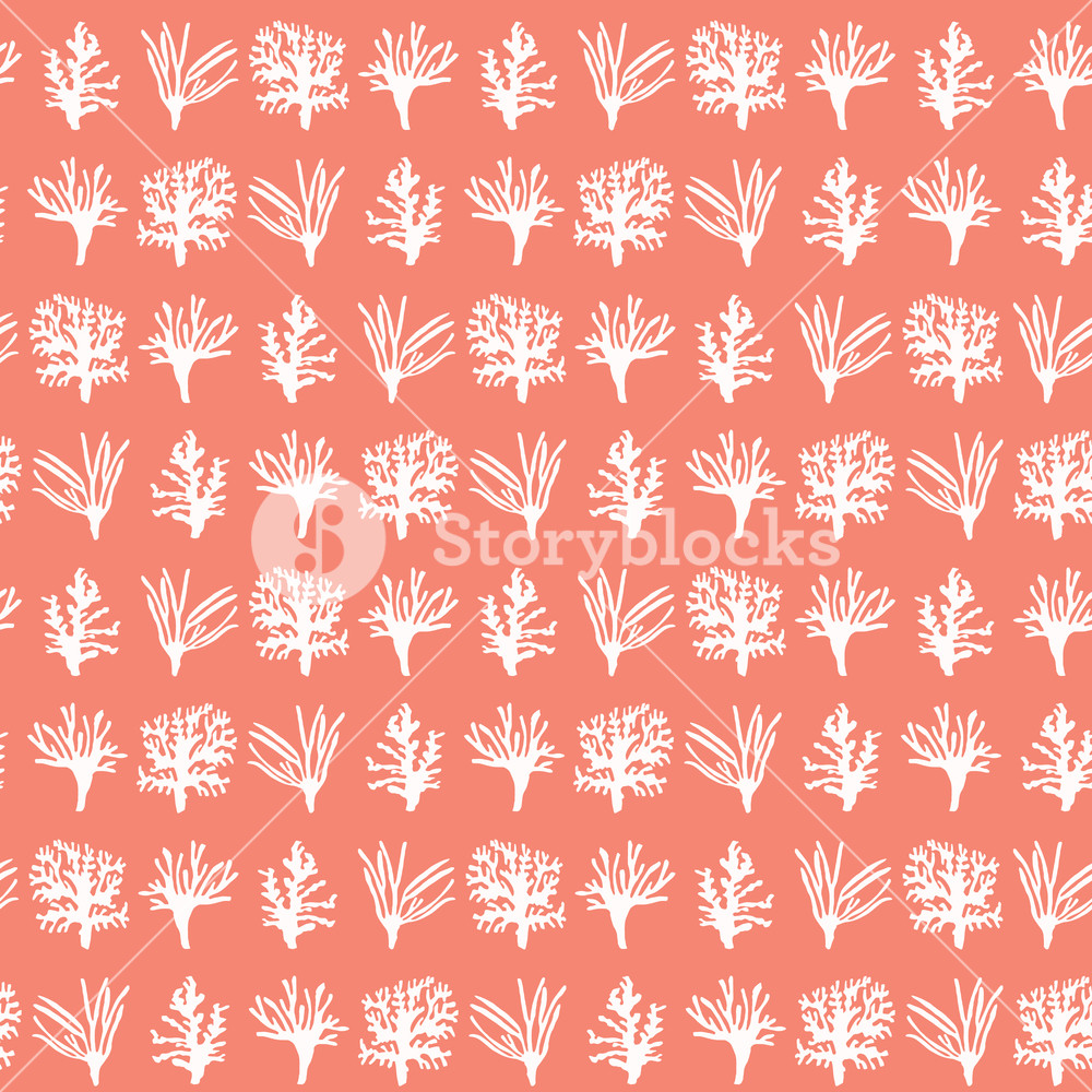 Vector Living Coral Marine Specimen Seamless Pattern Royalty Free 1000x1000 Vector Living Coral Marine Specimen Seamless Pattern Royalty Free