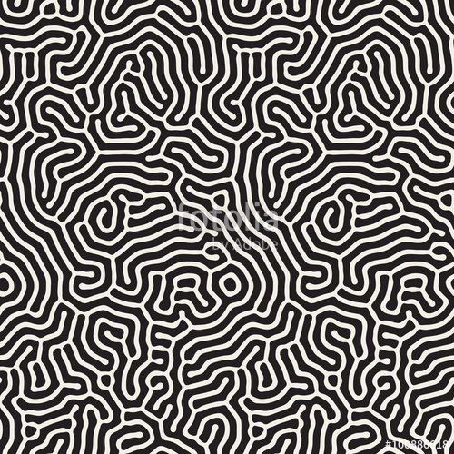 Vector Seamless Black And White Wavy Organic Rounded Line Maze 500x500 Vector Seamless Black And White Wavy Organic Rounded Line Maze