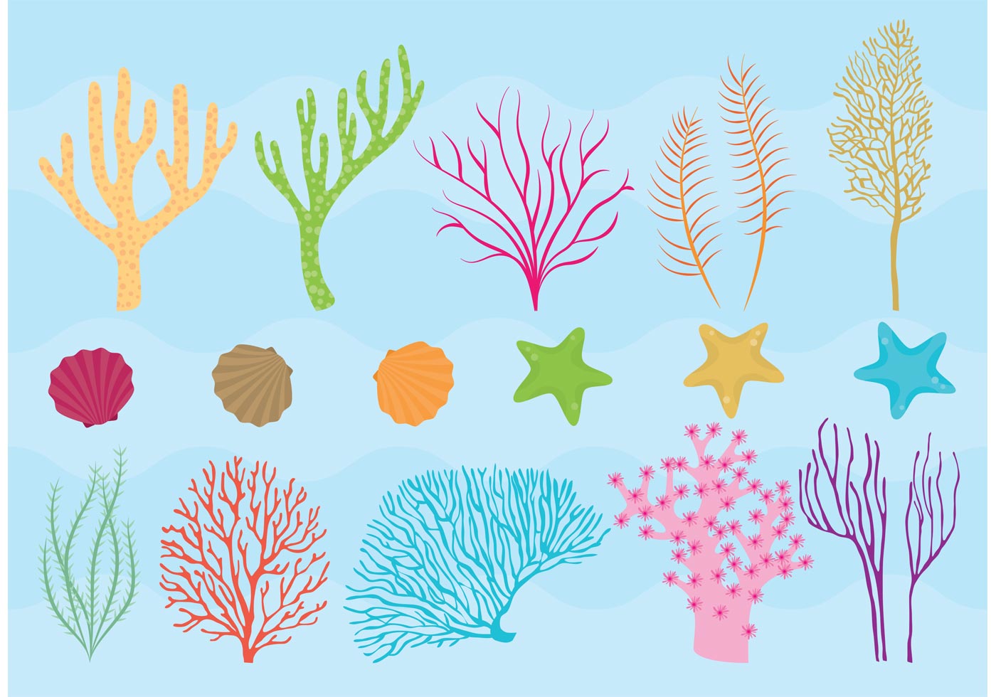 1400x980 Coral Reef Free Vector Art