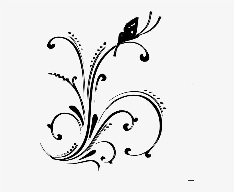 820x673 Floral Scroll Png