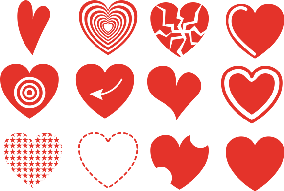 580x390 Download Red Heart Symbols Vector Png Graphic Cave