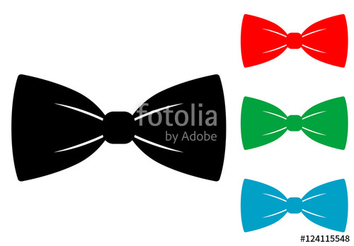 500x348 Icono Plano Corbata De Lazo Varios Colores Stock Image