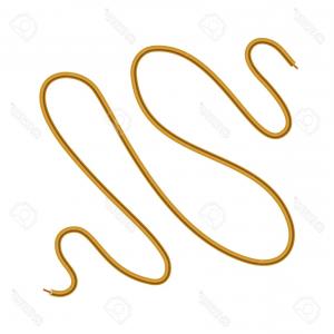 300x300 Photostock Vector Electric Power Cable Isolated On White