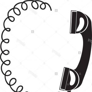 300x300 Stock Photo Black Silhouette Antique Telephone With Cord Vector