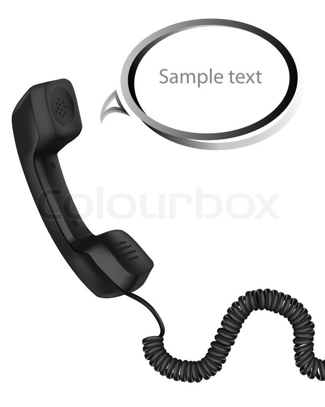 639x800 Telephone Receiver And Cord Vector Stock Vector Colourbox
