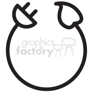 300x300 Electric Power Cord Vector Icon Clipart Royalty Free Gif