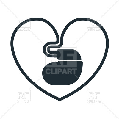 400x400 Cardiac Pacemaker Icon With Heart Shaped Cord Vector Image