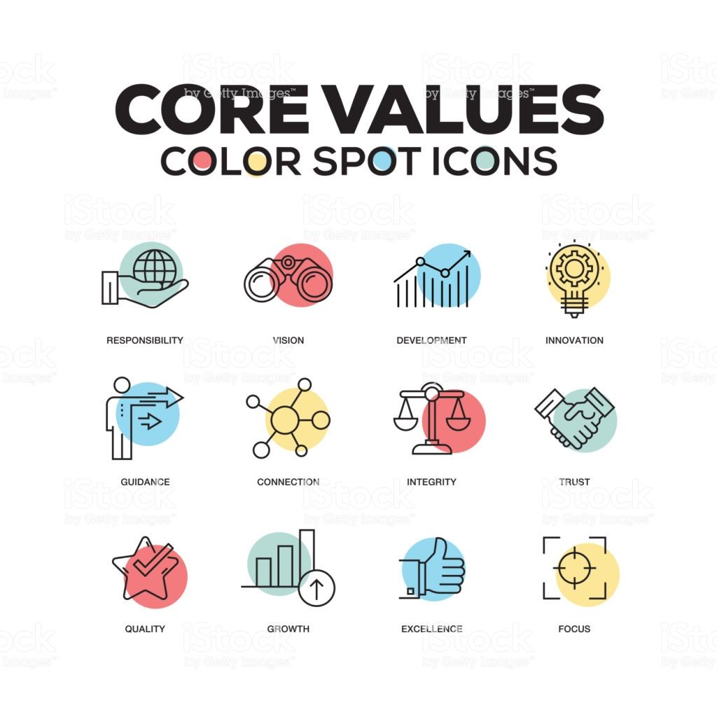 1024x1024 Simple Set Of Core Values Color Vector Line Icons Hr Icons