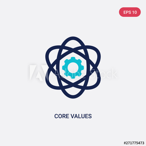 500x500 Two Color Core Values Vector Icon From General Concept Isolated