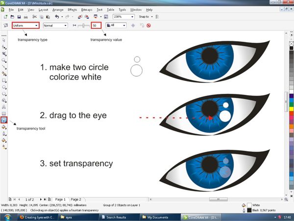 600x450 Creating Vector Eyes With Coreldraw Vector Coreldraw, Eyes