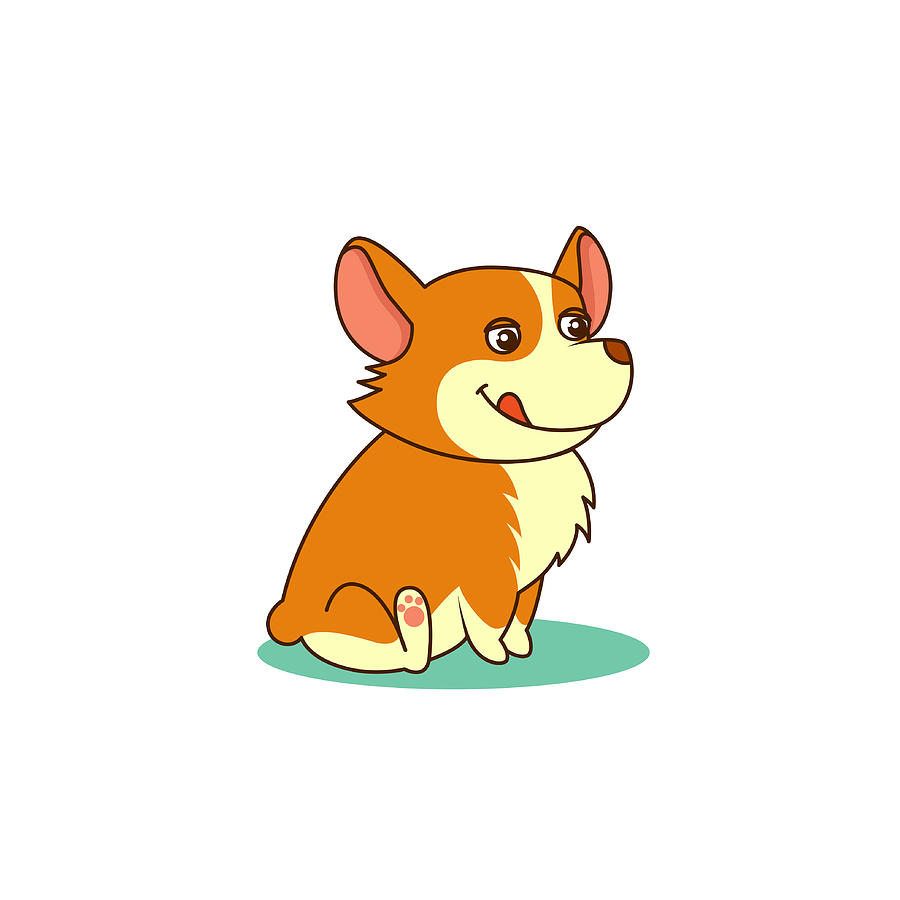 900x900 Cute Dog Of Welsh Corgi Vector Illustration Of Nice Puppy