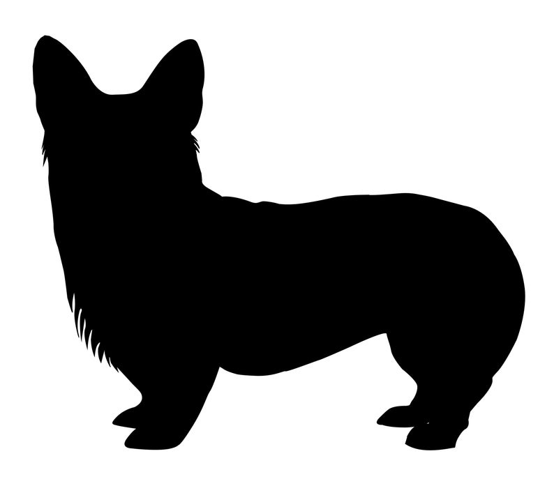 794x720 Pembroke Welsh Corgi Vector Clipart Silhouette Dog Digital Etsy