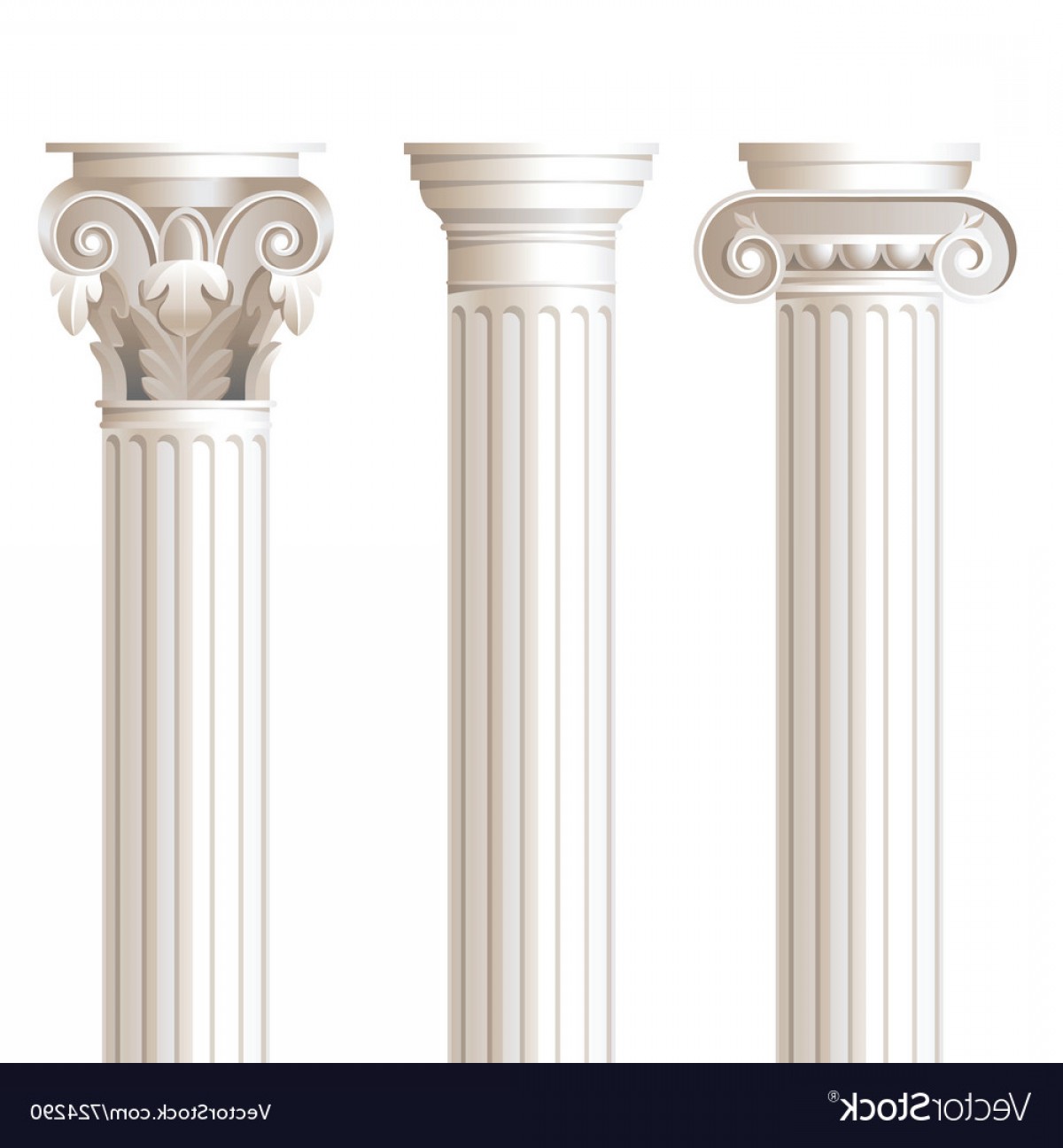 1200x1296 Ionic Doric Corinthian Columns Vector Lamaison