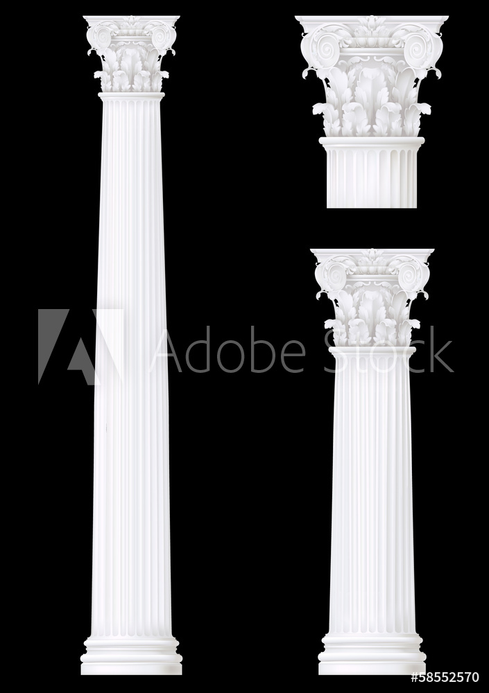 705x1000 Photo Art Print Corinthian Column Setvector Drawing Europosters