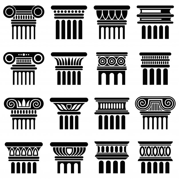 626x626 Realistic Corinthian Column Vector Premium Download