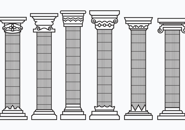 632x443 Set Of Corinthian Columns Free Vector Download Cannypic