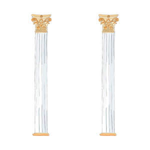 300x300 Doric Column Royalty Free Vectors
