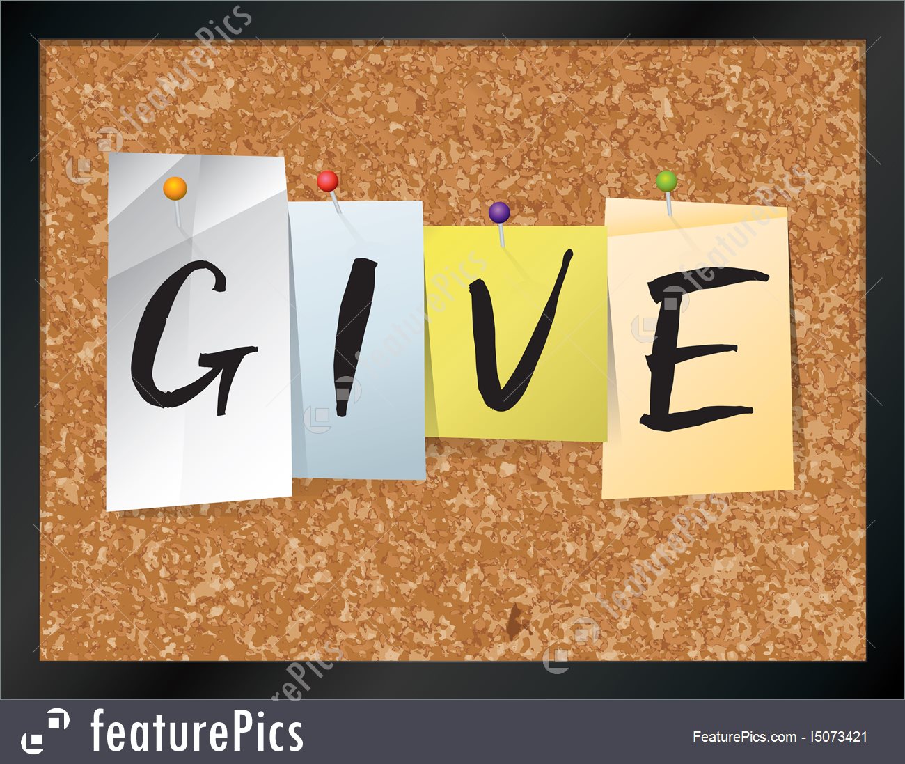 1300x1097 Give Bulletin Board Theme Illustration