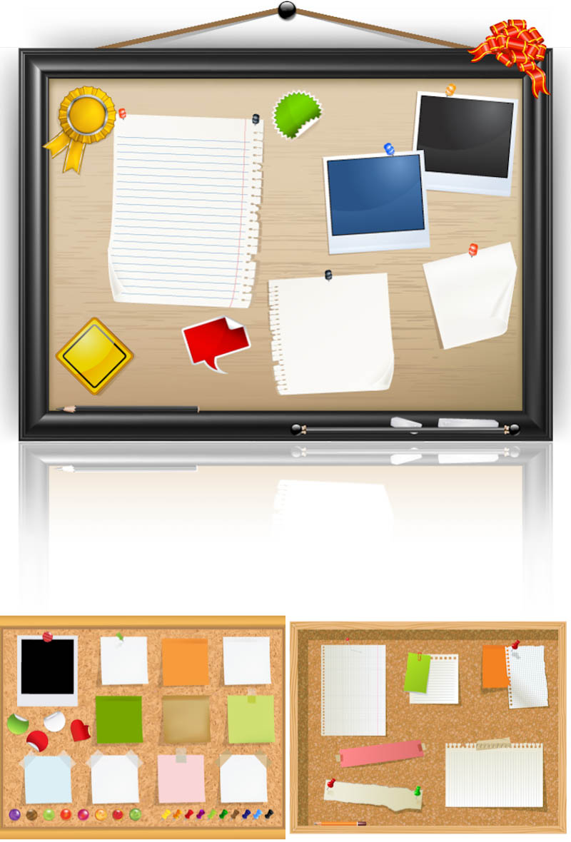 800x1180 Message Cork Board Vector Free Stock Vector Art Illustrations