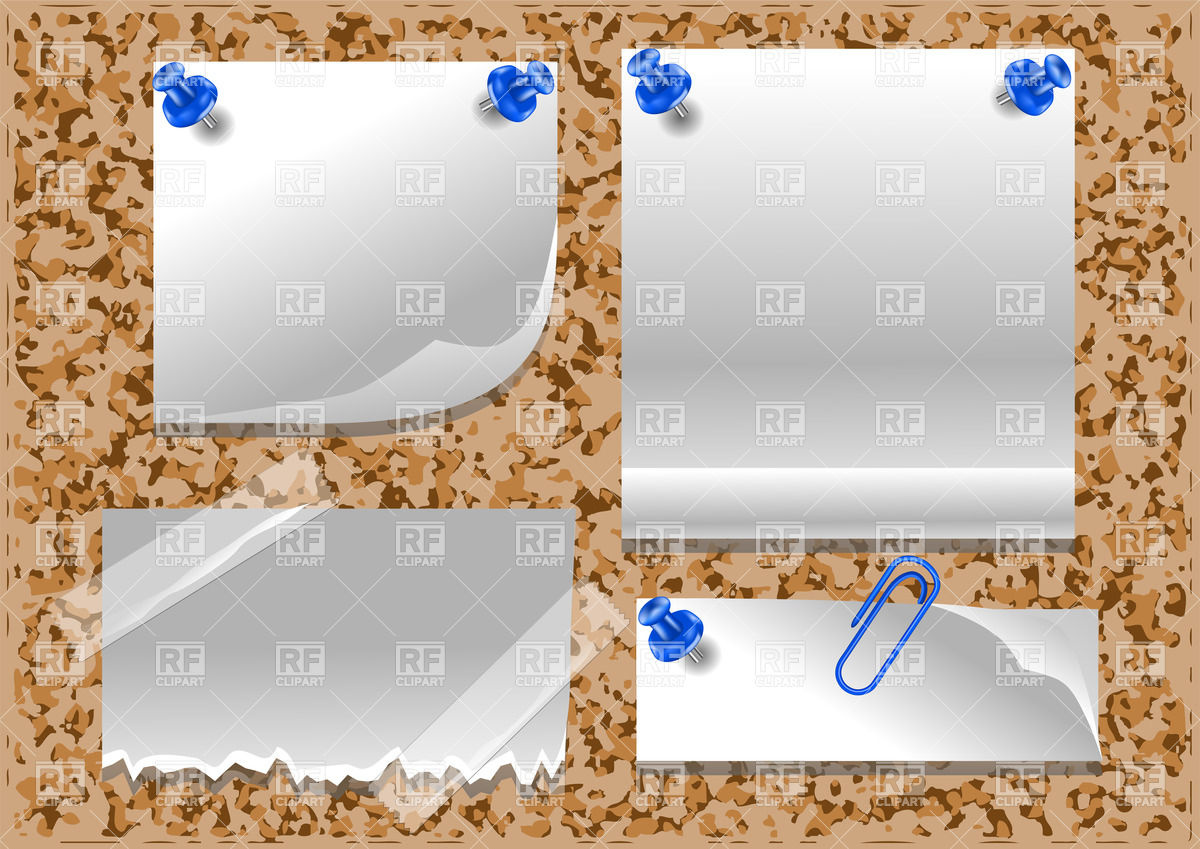 1200x849 Notes Posted On Cork Notice Board Vector Image Of Design Elements