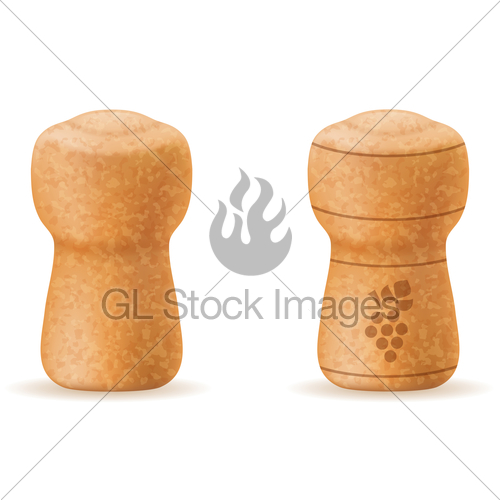 Corkwood Cork For Champagne Bottle Vector Illustration Gl Stock 500x500 Corkwood Cork For Champagne Bottle Vector Illustration Gl Stock