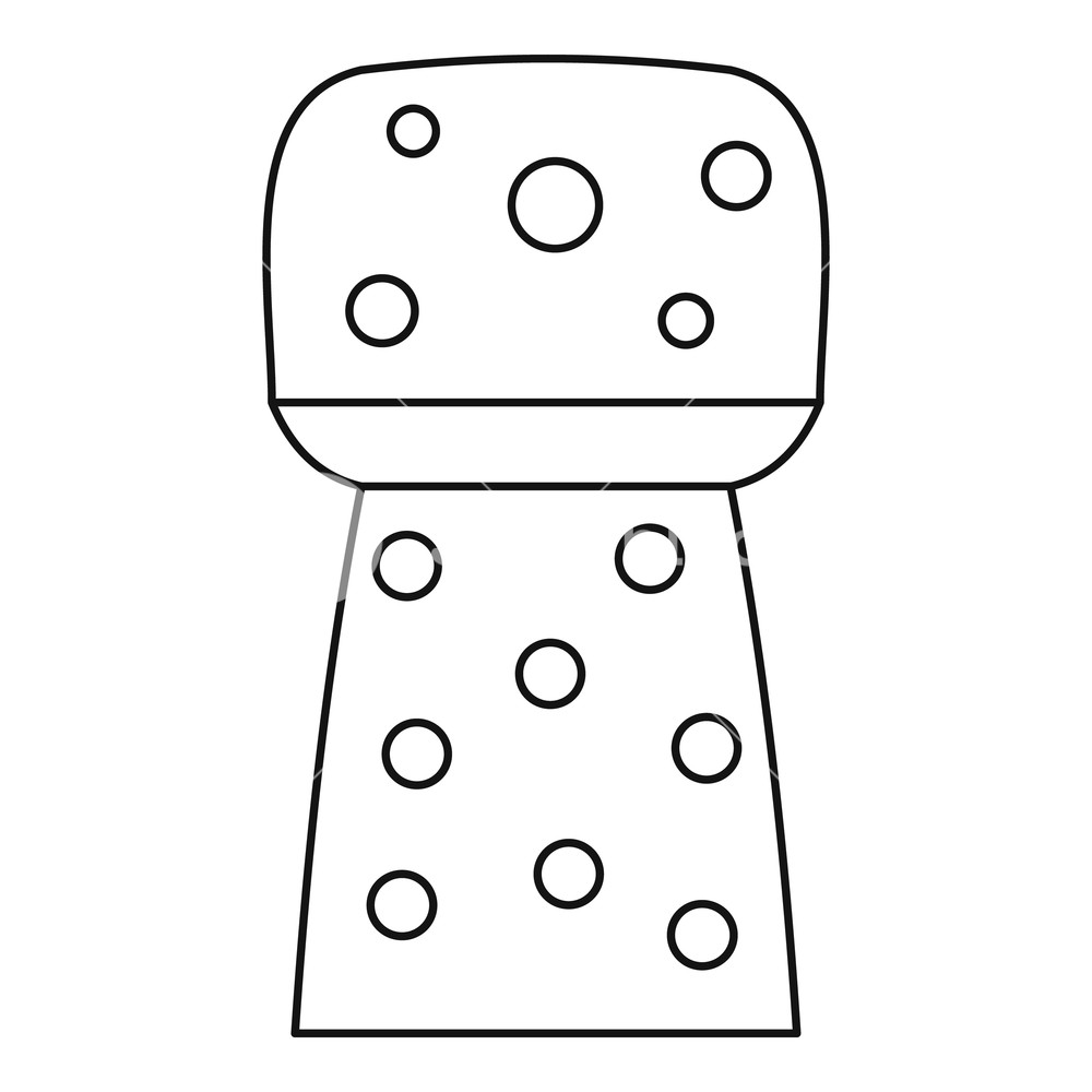 1000x1000 One Wine Cork Icon Outline Illustration Of One Wine Cork Vector