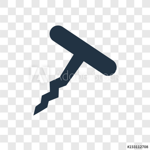 500x500 Corkscrew Vector Icon Isolated On Transparent Background