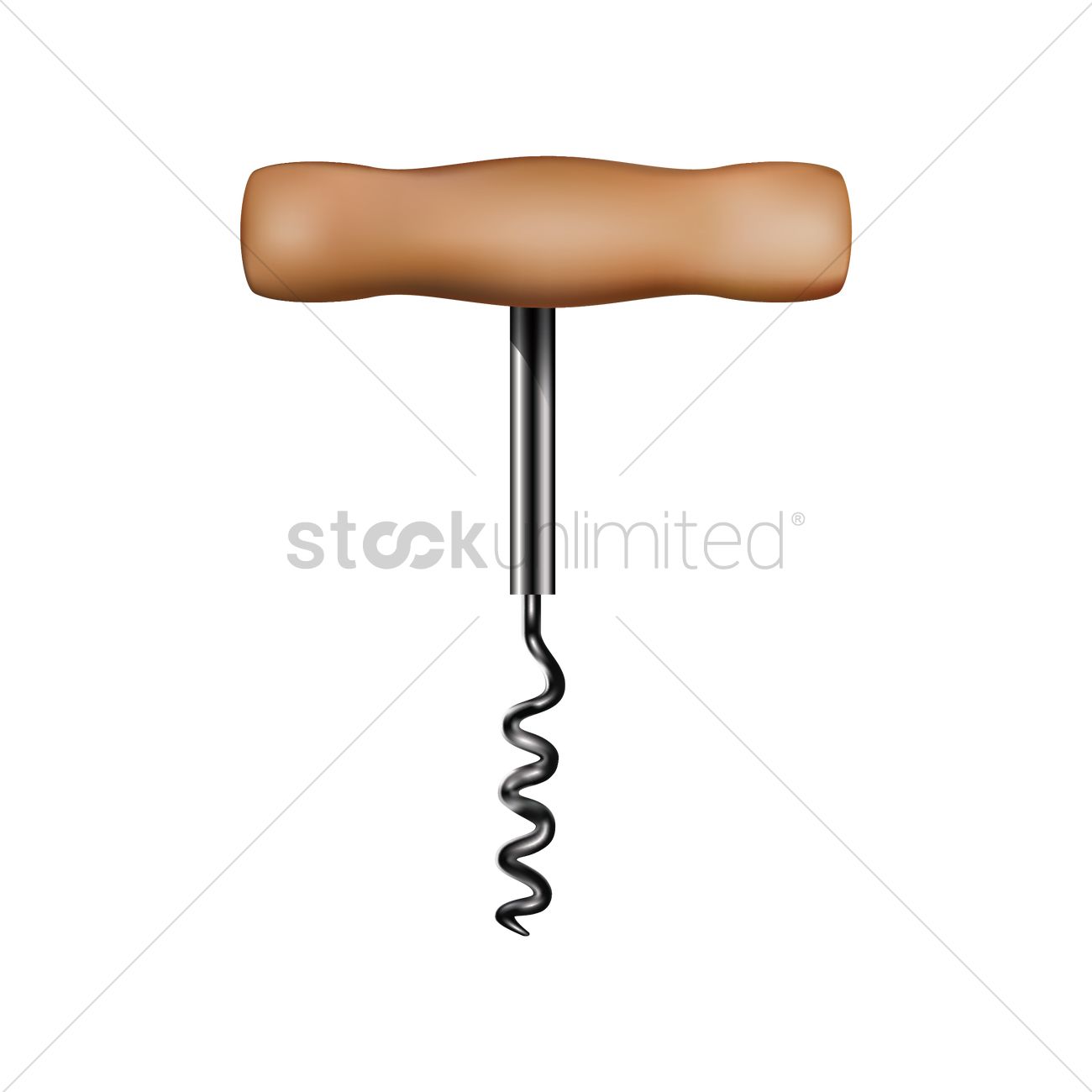 1300x1300 Free Corkscrew Vector Image