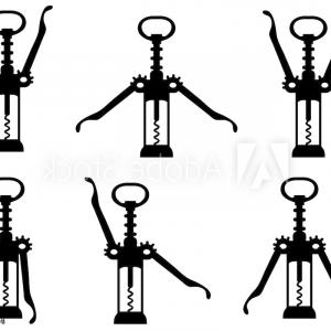 300x300 Black Silhouettes Of Corkscrew Vector F Studiogrfx