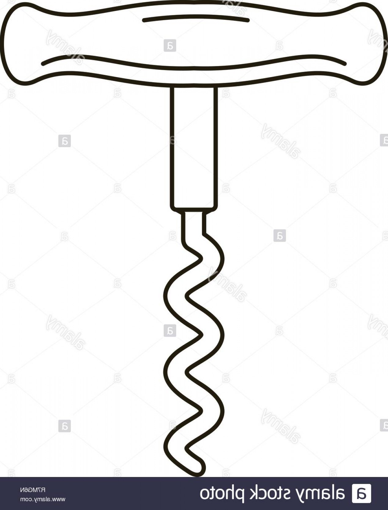 1268x1668 Wood Corkscrew Icon Outline Wood Corkscrew Vector Icon For Web