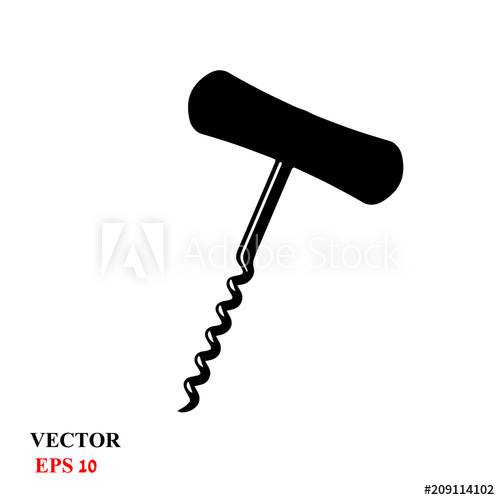 500x500 Corkscrew Vector Illustration