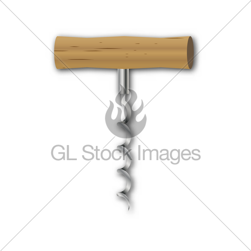 500x500 Corkscrew, Vector Illustration Gl Stock Images