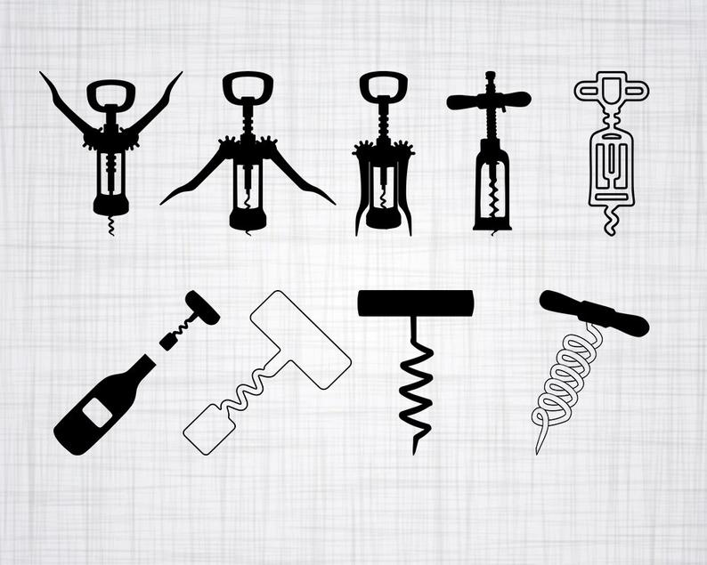 794x635 Corkscrew Bundle Corkscrew Corkscrew Clipart Cut Etsy