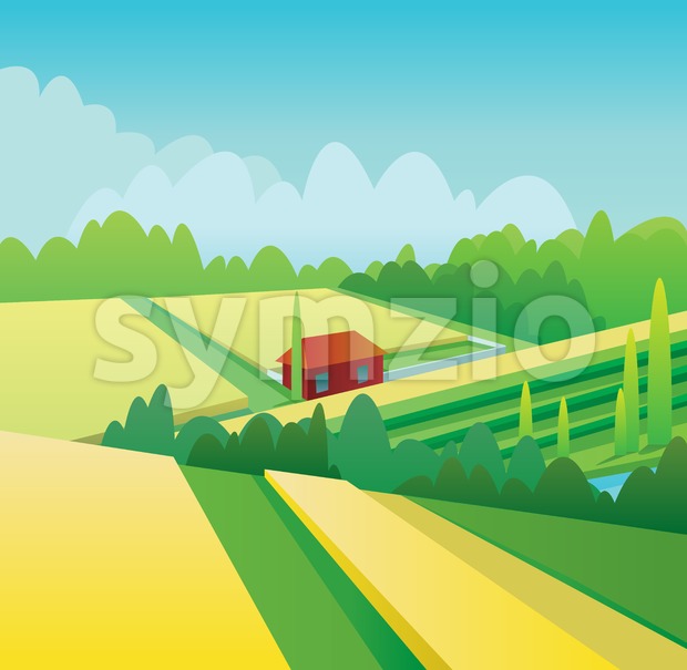 620x605 Digital Vector Abstract Background With Yellow Corn Vector