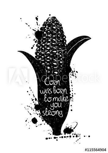 354x500 Illustration Of Isolated Corn Silhouette