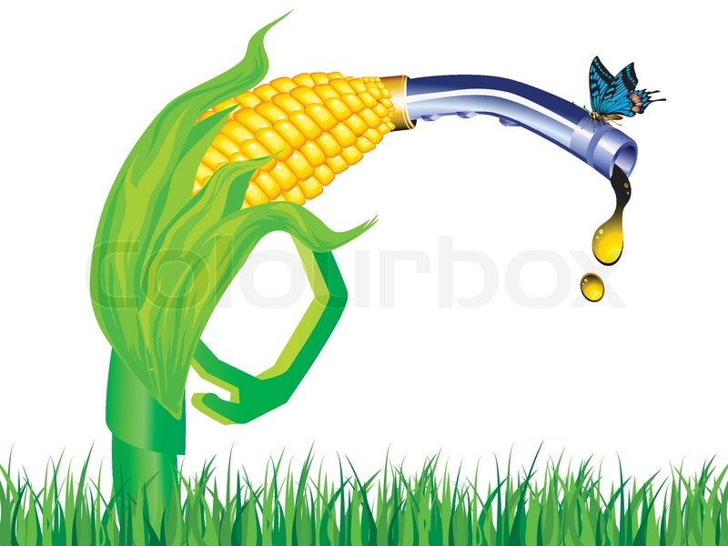 800x600 Corn Stalk Ethanol Gas Pump With Stock Vector Colourbox