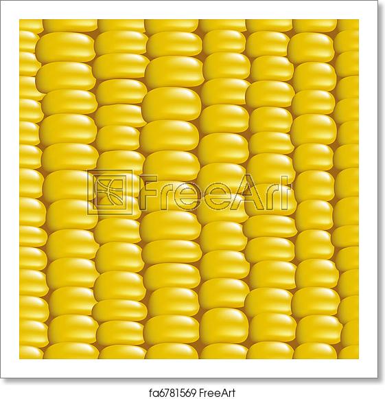 561x581 Free Art Print Of Seamless Background With A Grain Of Corn Vector
