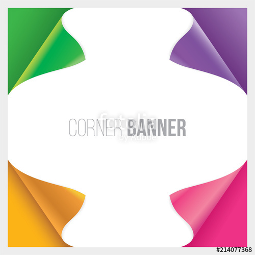 Color Corner Banner, Vector Illustration Stock Image 500x500 Color Corner Banner, Vector Illustration Stock Image