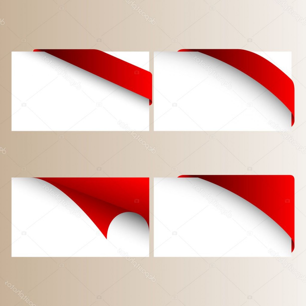 Stock Illustration Vector Red Corner Ribbons Createmepink 1228x1228 Stock Illustration Vector Red Corner Ribbons Createmepink
