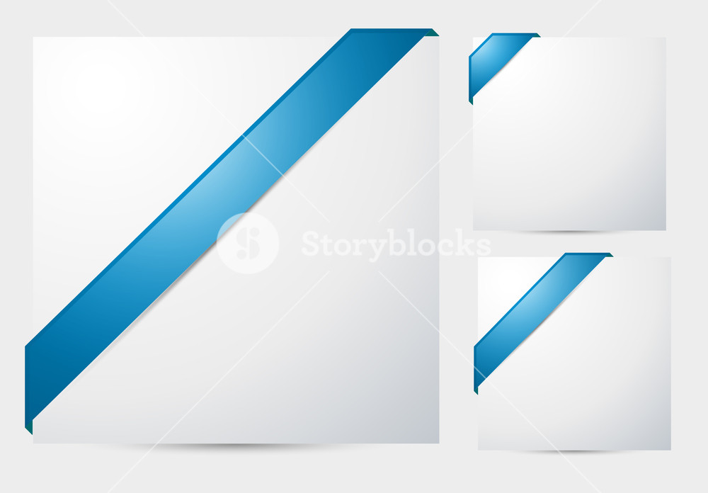 Blank Banners With Corner Ribbons Vector Illustration Royalty Free 1000x696 Blank Banners With Corner Ribbons Vector Illustration Royalty Free
